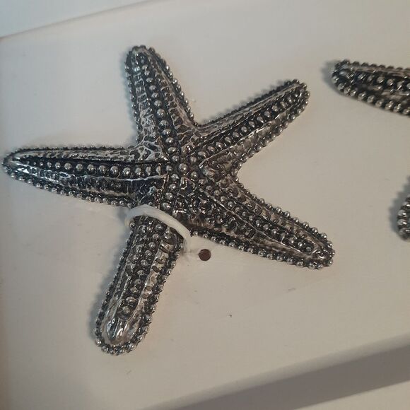 Nwt Zara Silvertone Statement Starfish Earrings - Picture 3 of 10